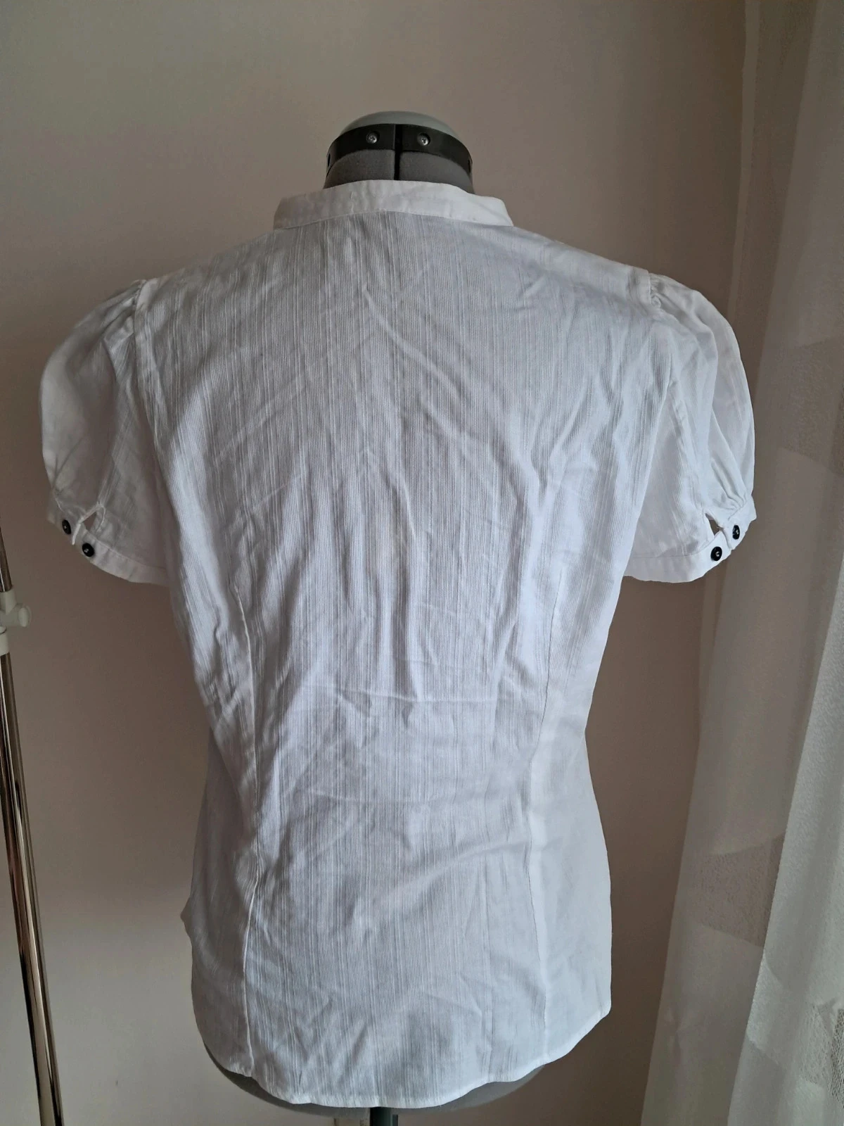 Blusa branca com babados Mango tamanho L – photo 4